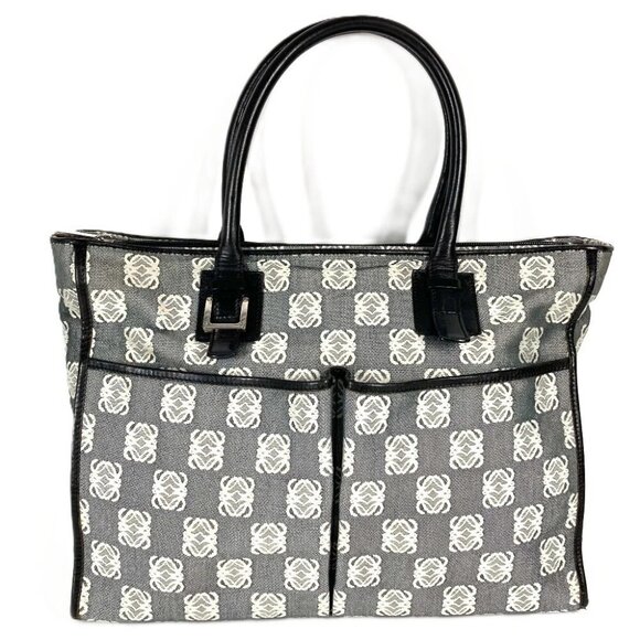 LOEWE Anagram Total Logo Document Bag Tote Bag Briefcase Hand Bag Business bag - Picture 1 of 15